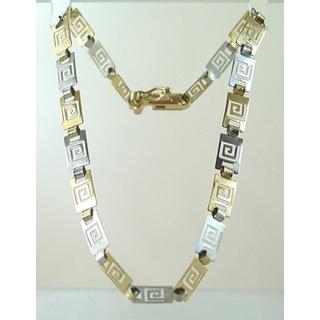 Gold 14k bracelet Greek key ΒΡ 000279  Weight:2.75gr