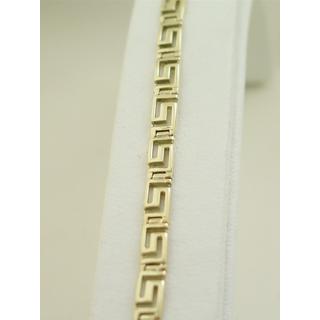 Gold 14k bracelet Greek key ΒΡ 000282  Weight:13.05gr