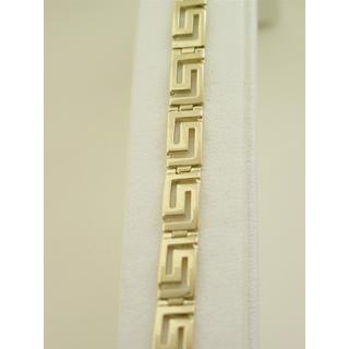 Gold 14k bracelet Greek key ΒΡ 000283  Weight:18.7gr