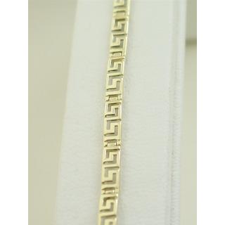 Gold 14k bracelet Greek key ΒΡ 000286  Weight:6.53gr