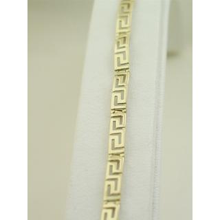 Gold 14k bracelet Greek key ΒΡ 000287  Weight:8.42gr