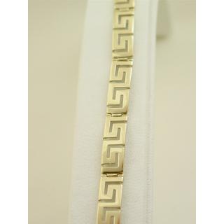 Gold 14k bracelet Greek key ΒΡ 000299  Weight:13.1gr