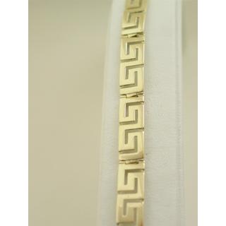 Gold 14k bracelet Greek key ΒΡ 000300  Weight:15.4gr