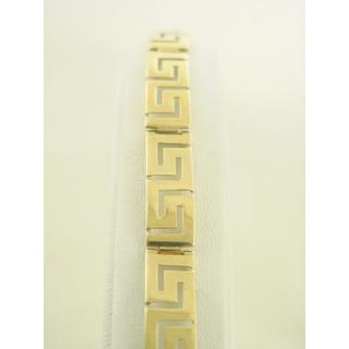 Gold 14k bracelet Greek key ΒΡ 000301  Weight:17.4gr