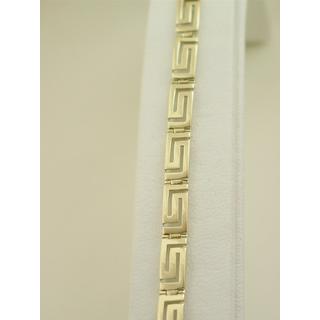 Gold 14k bracelet Greek key ΒΡ 000302  Weight:11.23gr
