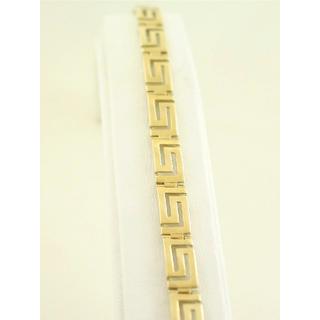 Gold 14k bracelet Greek key ΒΡ 000303  Weight:14.11gr