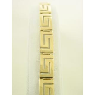 Gold 14k bracelet Greek key ΒΡ 000305  Weight:19.21gr