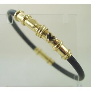 Gold 14k bracelet Rubber ΒΡ 000331  Weight:10.6gr