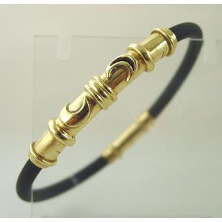 Gold 14k bracelet Rubber ΒΡ 000332  Weight:10.4gr