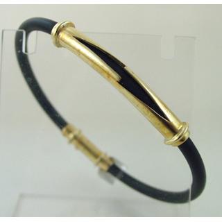 Gold 14k bracelet Rubber ΒΡ 000338  Weight:8.4gr