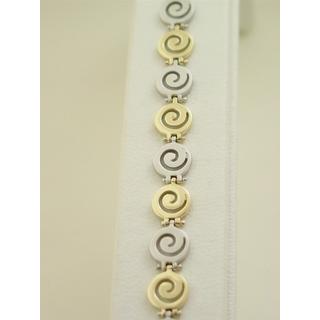 Gold 14k bracelet Spiral ΒΡ 000359  Weight:10.7gr