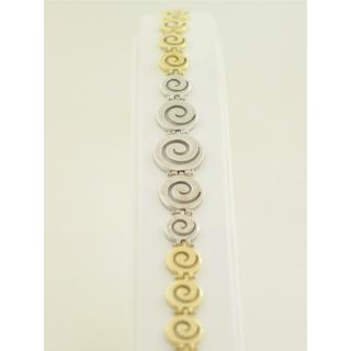 Gold 14k bracelet Spiral ΒΡ 000361  Weight:11.6gr