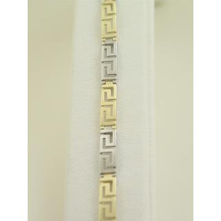 Gold 14k bracelet Greek key ΒΡ 000363  Weight:8.6gr