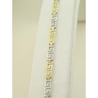Gold 14k bracelet Greek key ΒΡ 000364  Weight:7.4gr