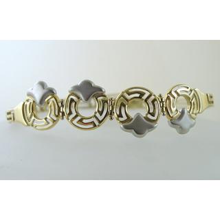 Gold 14k bracelet Greek key ΒΡ 000365  Weight:12.5gr