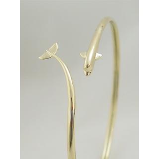 Gold 14k bracelet Dolphin ΒΡ 000366  Weight:6.5gr