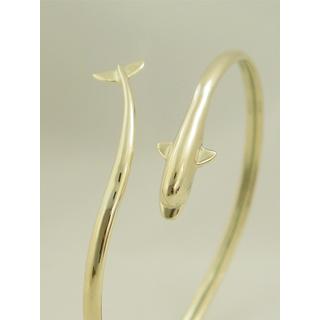 Gold 14k bracelet Dolphin ΒΡ 000367  Weight:8.5gr