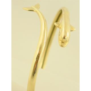 Gold 14k bracelet Dolphin ΒΡ 000369  Weight:11.57gr