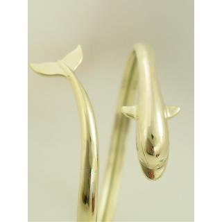 Gold 14k bracelet Dolphin ΒΡ 000370  Weight:17.5gr