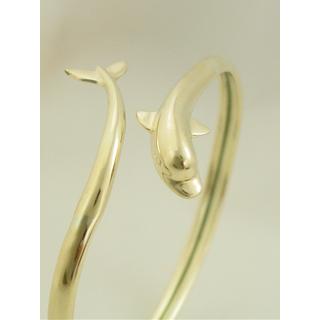 Gold 14k bracelet Dolphin ΒΡ 000374  Weight:12.8gr