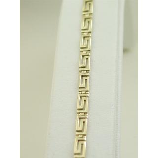 Gold 14k bracelet Greek key ΒΡ 000390  Weight:7.77gr