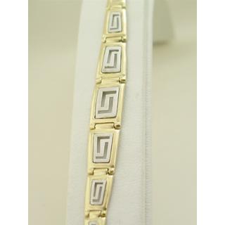 Gold 14k bracelet Greek key ΒΡ 000391  Weight:11.8gr