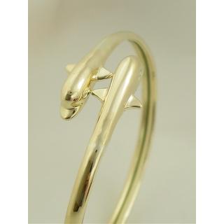Gold 14k bracelet Dolphin ΒΡ 000395  Weight:13.9gr