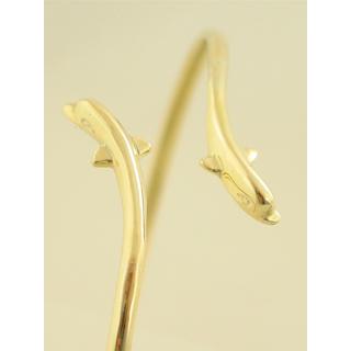 Gold 14k bracelet Dolphin ΒΡ 000397  Weight:5.3gr