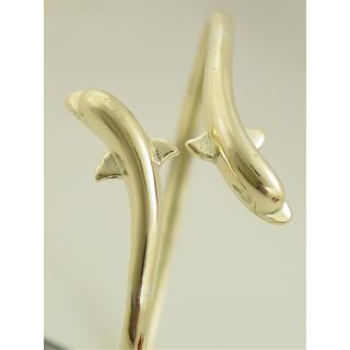 Gold 14k bracelet Dolphin ΒΡ 000398  Weight:12.3gr