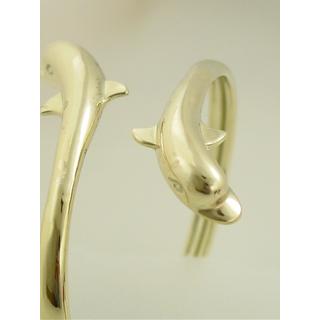 Gold 14k bracelet Dolphin ΒΡ 000400  Weight:22.6gr