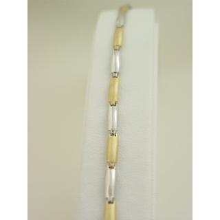 Gold 14k bracelet ΒΡ 000406  Weight:8.13gr
