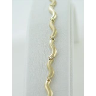 Gold 14k bracelet ΒΡ 000413  Weight:6.75gr