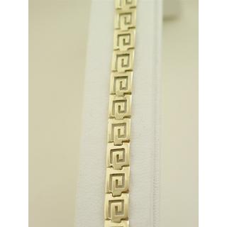 Gold 14k bracelet Greek key ΒΡ 000417  Weight:13.2gr