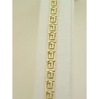 Gold 14k bracelet Greek key ΒΡ 000418  Weight:10.7gr