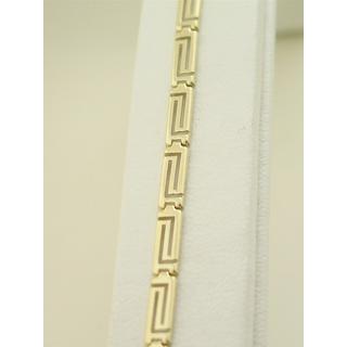 Gold 14k bracelet Greek key ΒΡ 000428  Weight:3.73gr