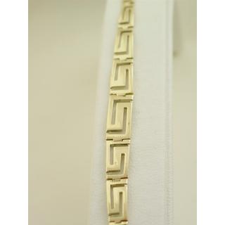 Gold 14k bracelet Greek key ΒΡ 000434  Weight:12gr