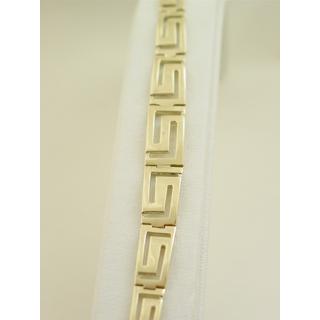 Gold 14k bracelet Greek key ΒΡ 000435  Weight:13.1gr