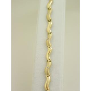 Gold 14k bracelet with Zircon ΒΡ 000467  Weight:9.33gr