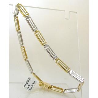 Gold 14k bracelet Greek key ΒΡ 000479  Weight:4.82gr