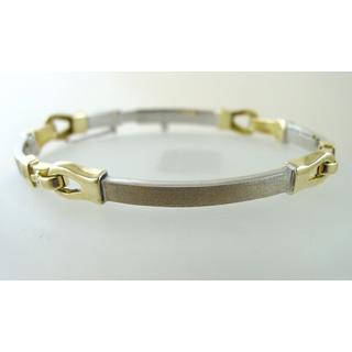 Gold 14k bracelet ΒΡ 000480  Weight:18.74gr