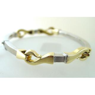 Gold 14k bracelet ΒΡ 000482  Weight:19.73gr