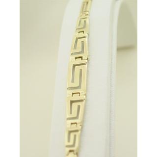 Gold 14k bracelet Greek key ΒΡ 000483  Weight:5.8gr