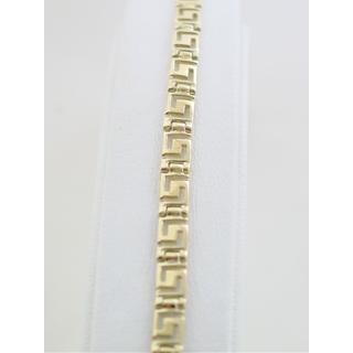 Gold 14k bracelet Greek key ΒΡ 000492  Weight:9.5gr