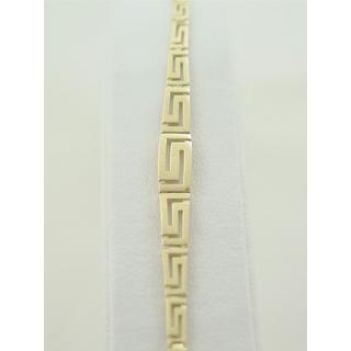 Gold 14k bracelet Greek key ΒΡ 000504  Weight:7.4gr