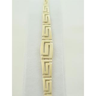 Gold 14k bracelet Greek key ΒΡ 000505  Weight:8.47gr