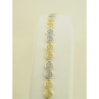 Gold 14k bracelet Spiral ΒΡ 000508  Weight:4.44gr