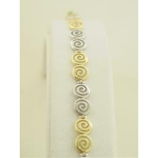 Gold 14k bracelet Spiral ΒΡ 000512  Weight:7.8gr