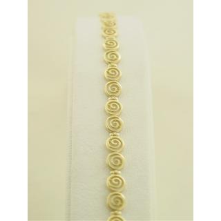Gold 14k bracelet Spiral ΒΡ 000514  Weight:4.61gr