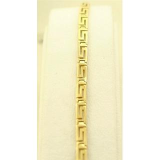 Gold 14k bracelet Greek key ΒΡ 000520  Weight:6.27gr