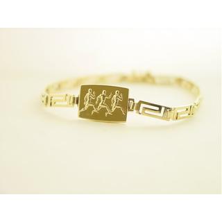 Gold 14k bracelet Greek key ΒΡ 000553  Weight:8.4gr